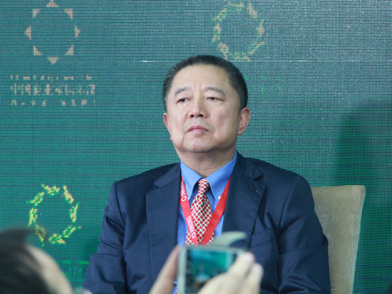“2015中國綠公司年會(huì)”于4月20日在沈陽舉行。上圖為建業(yè)地產(chǎn)股份有限公司董事局主席胡葆森。(圖片來源：新浪財(cái)經(jīng) 劉海偉 攝)