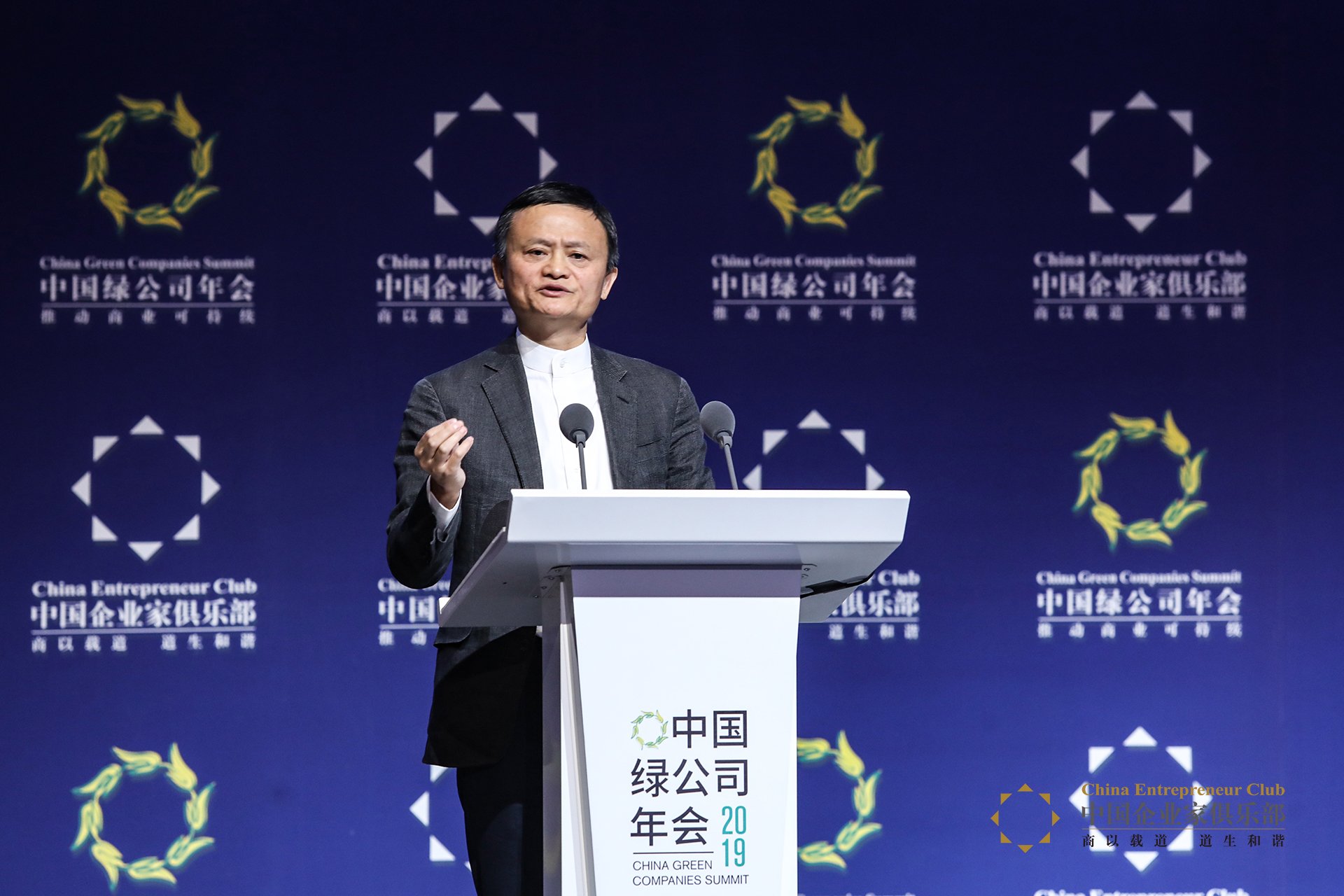 中國企業(yè)家俱樂部主席、阿里巴巴集團(tuán)董事局主席馬云